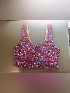 Reversible Fabletics Mosaic Print Top